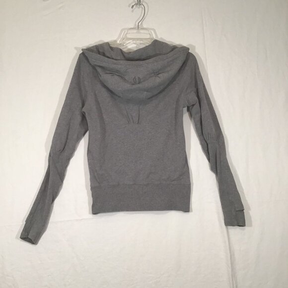 Lululemon Fun Time Hooded Jacket Gray with Neon Trim  Size 4 - Picture 3 of 14